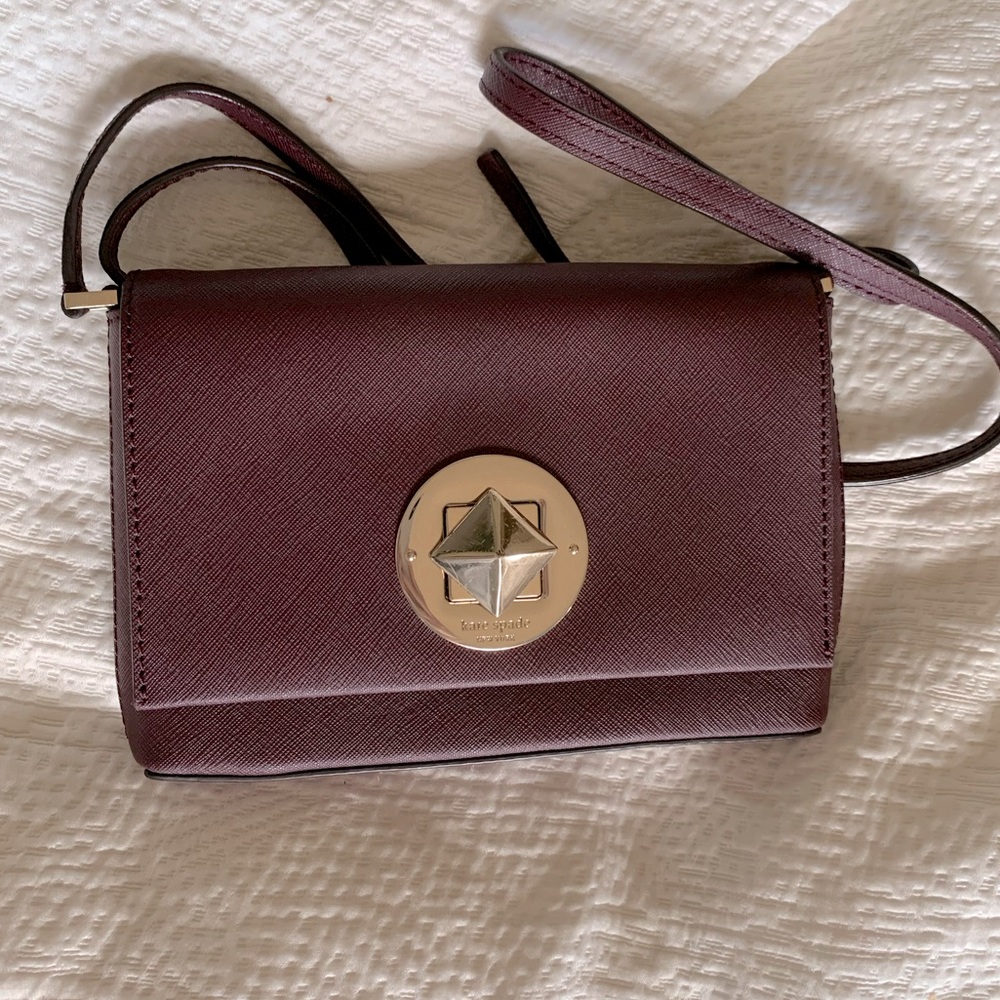 Kate Spade Plum Purple Crossbody w/ Gold Detail